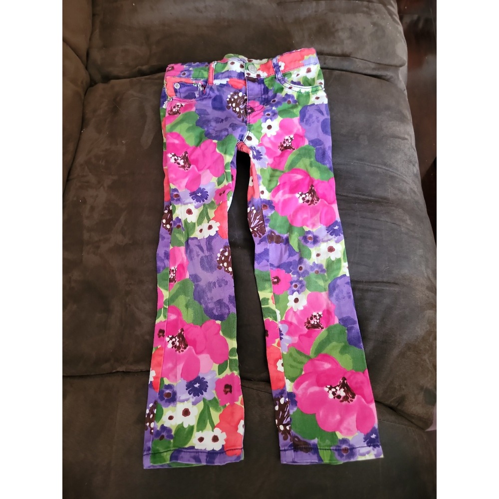 Gymboree falling for feathers‎ floral pants size 5
